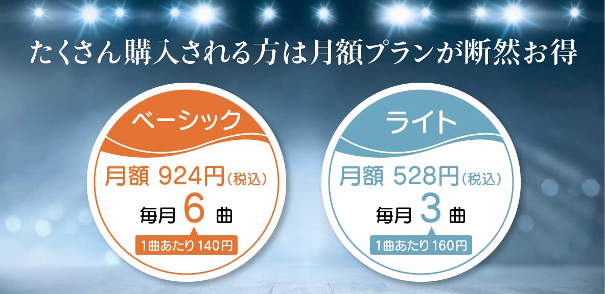 たくさん購入される方は月額プランが断然お得