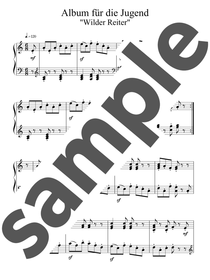 森の情景」より「森の入り口」」のピアノ楽譜 / R.Schumann（ソロ / 中級） - 電子楽譜カノン