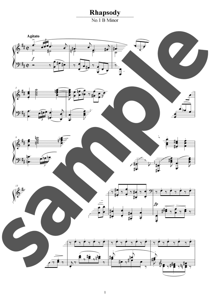 2つのラプソディ 第1番 ロ短調（ソロ / 上級）