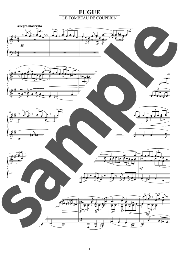 クープランの墓よりフーガ（ソロ / 中上級）