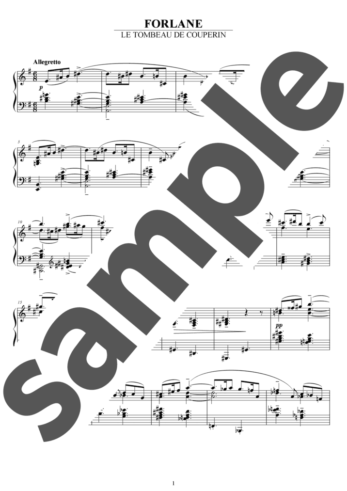 クープランの墓よりフォルラーヌ（ソロ / 中上級）