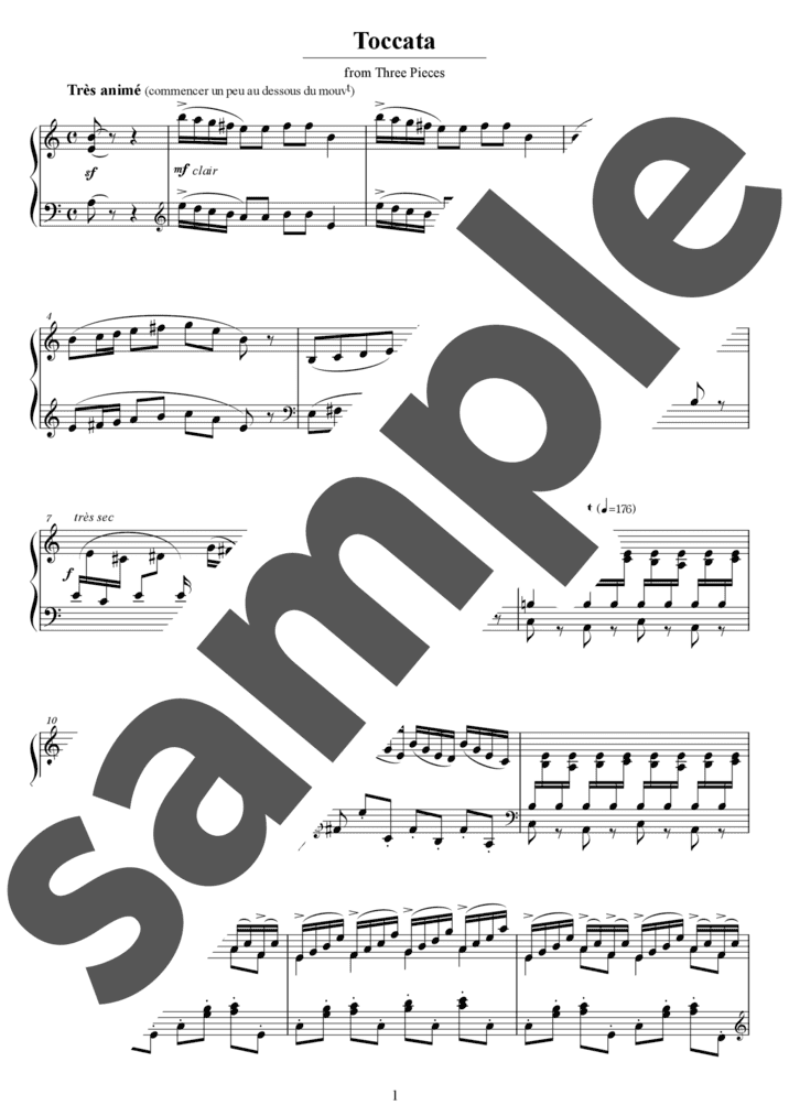  3つの小品より「トッカータ」（ソロ / 上級）