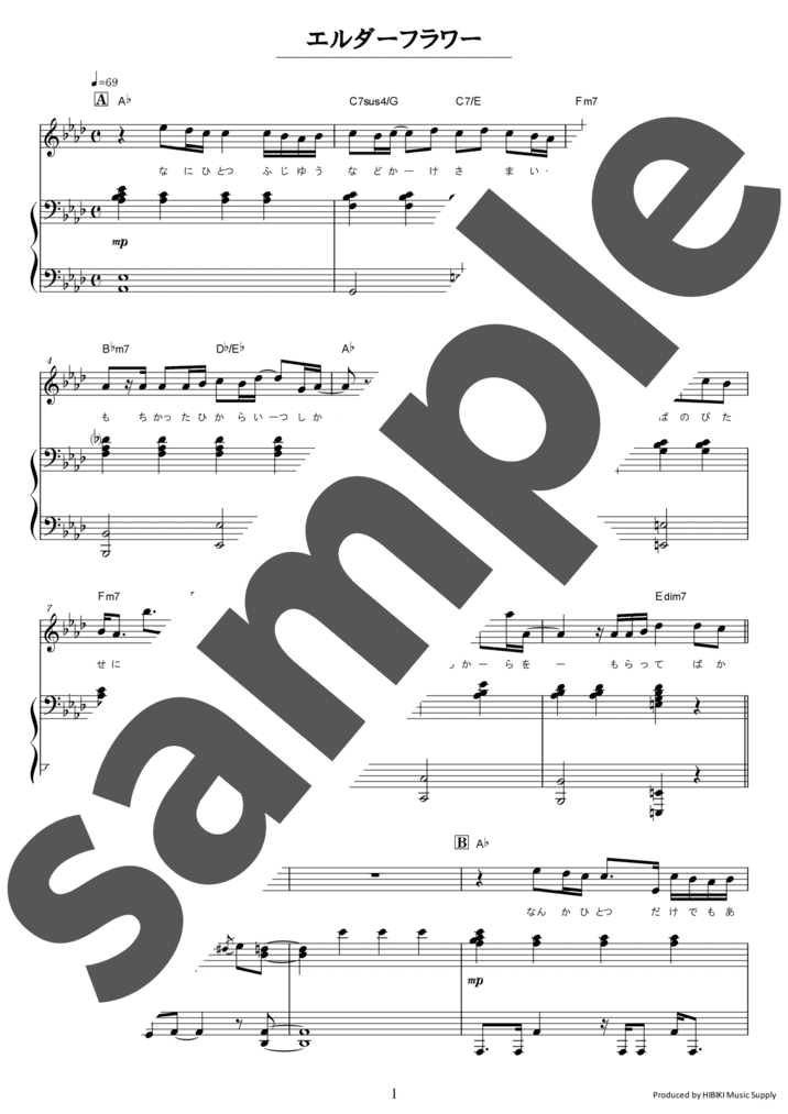 エルダーフラワー（弾き語り / 中級）