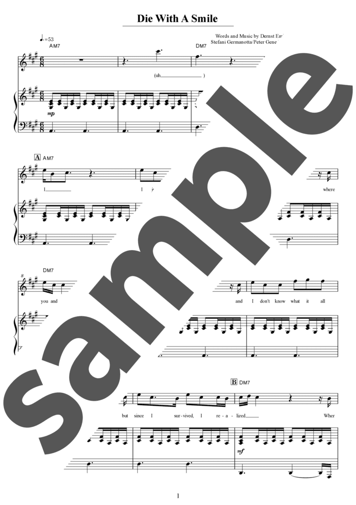 Die With A Smile（弾き語り / 中級）