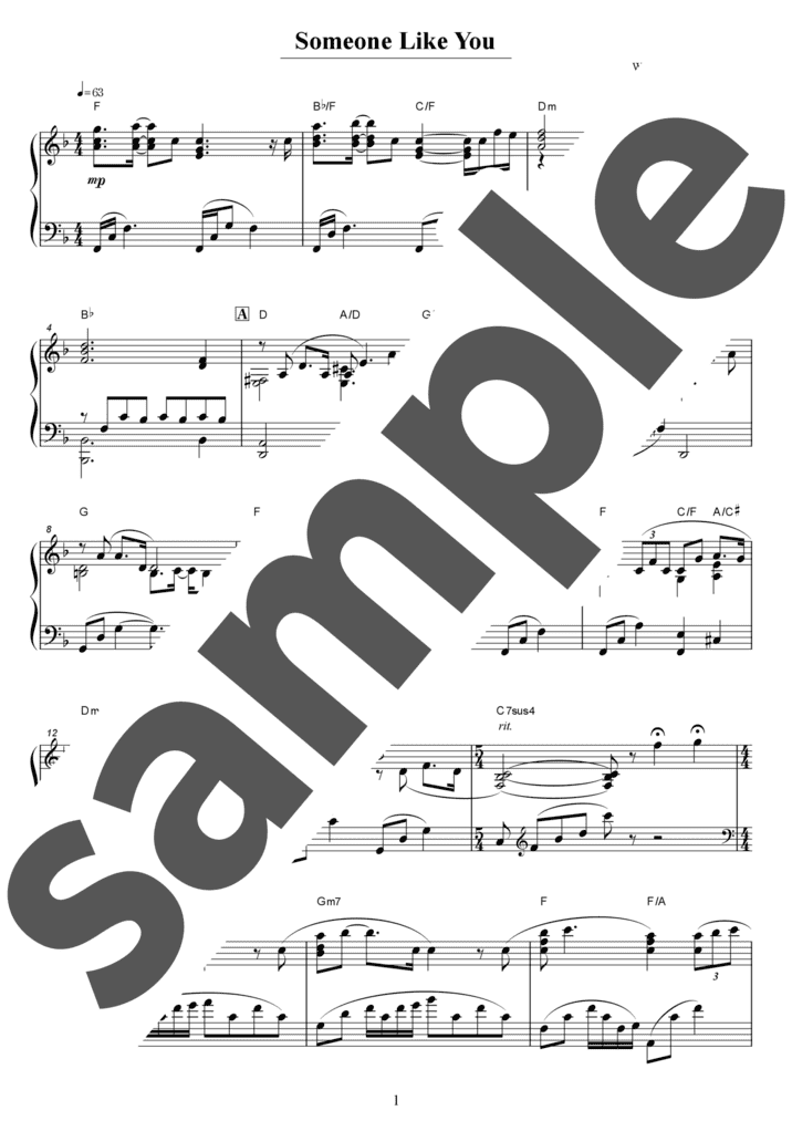Someone Like You（ソロ / 中上級）